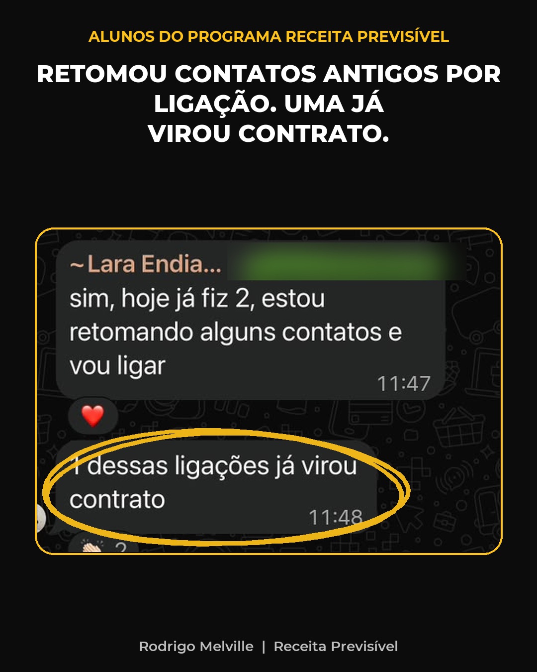 Print: a ligação virou contrato, Lara