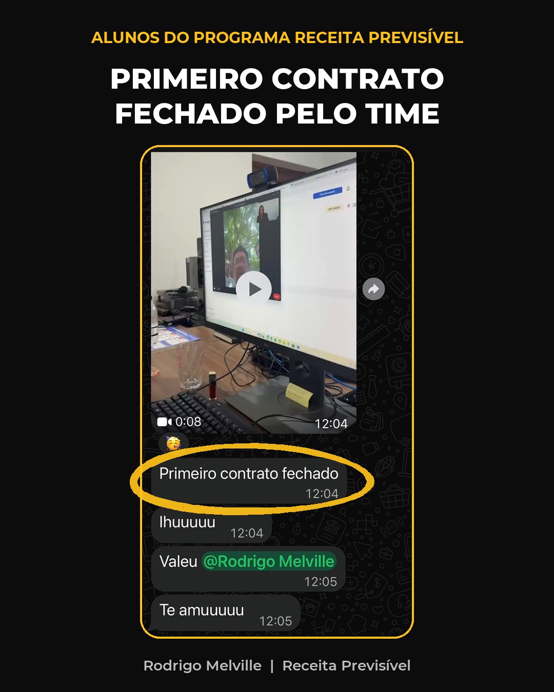 Print: primeiro contrato fechado pelo time